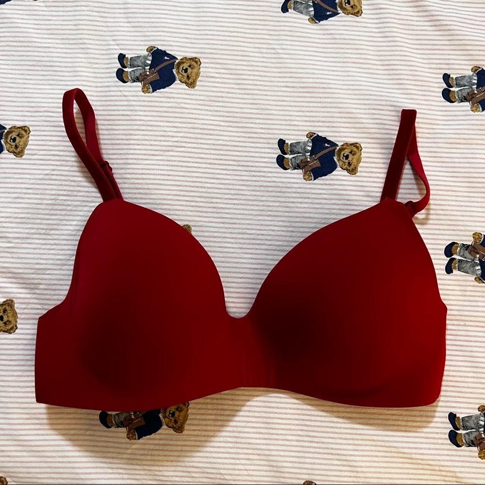 Victoria’s Secret Wireless Bra In Red - 34D